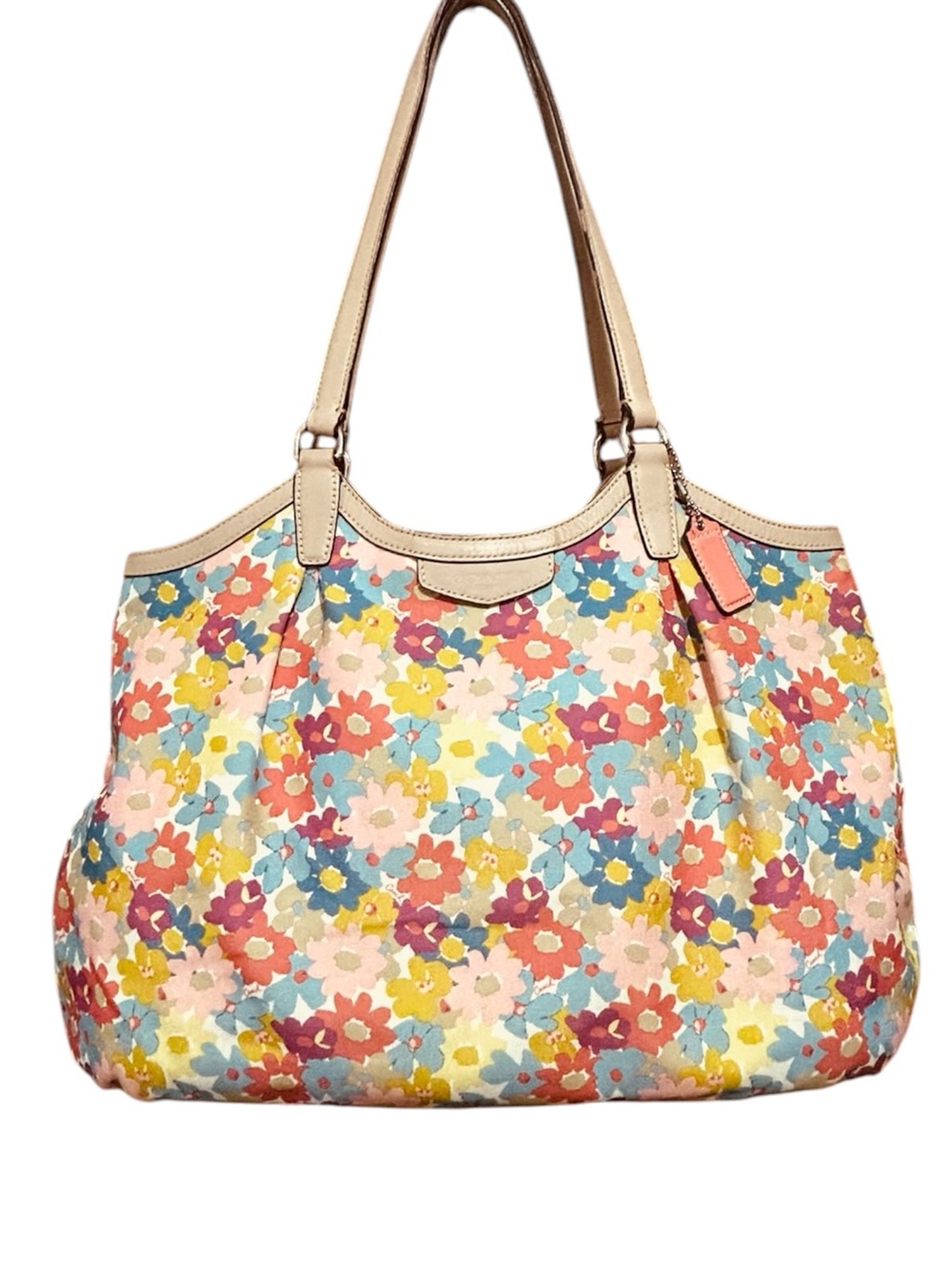 Coach Peyton Floral Print Canvas with Leather Trim Tote/Shoulder Bag F28931